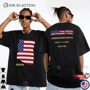 Customized American Pride Family Reunion 2 Sided T shirt