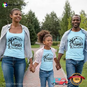Customized Family Vacation 2024 Tropical Beach Family Matching T shirt 1