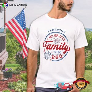 Customized Name And Year 4th Of July Family BBQ Celebration T shirt 3