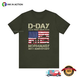 D Day Normandy 80th Anniversary Veteran T shirt 2