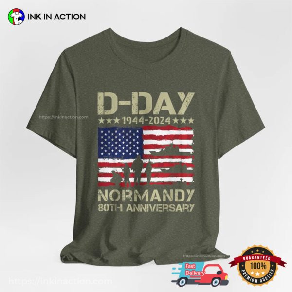 D-Day Normandy 80th Anniversary Veteran T-shirt