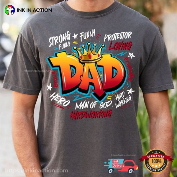 Dad Man Of God, Happy Father’s Day Comfort Colors Shirt