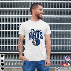 Dallas Mavericks Royal Tri Ball T Shirt 2