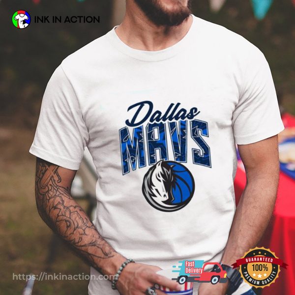 Dallas Mavericks Royal Tri Ball T-Shirt