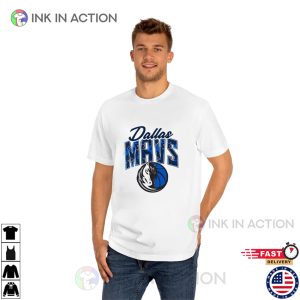 Dallas Mavericks Royal Tri Ball T Shirt