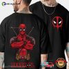 Deadpool Logo Graphic Marvel Mutant 2 Sided T-shirt