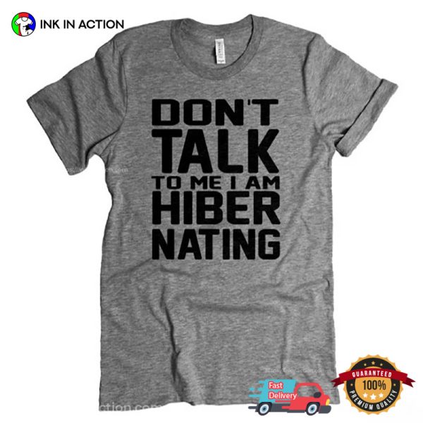 Don’t Talk To Me I Am Hibernating Funny Relaxation Day T-shirt