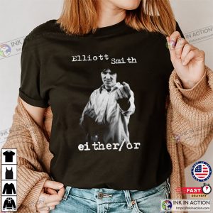 Elliot Smith Either Or Vintage Album Retro Graphic T-shirt