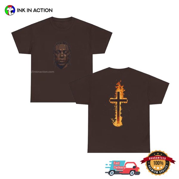 Firing Cross Travis Scott Portrait 2 Sided T-shirt