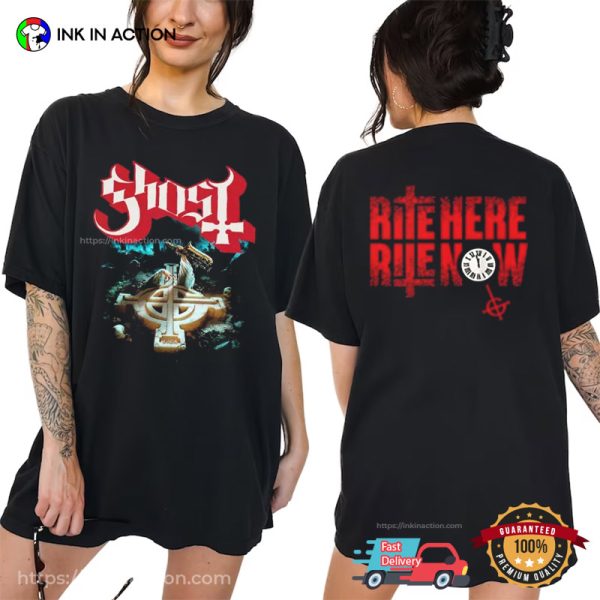 Ghost Rite Here Rite Now Concert 2 Sided T-shirt