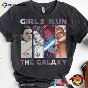 Girls Run The Galaxy Disney Star Wars Princess Leia Shirt