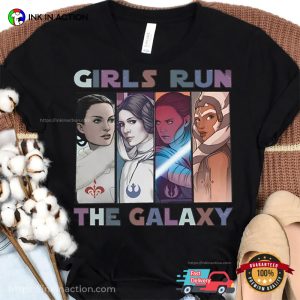 Girls Run The Galaxy Disney Star Wars Princess Leia Shirt 2