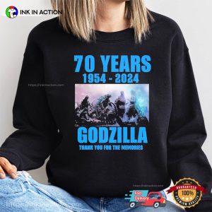Godzilla 70th Anniversary 1954-2024 Thank You For The Memories T-shirt