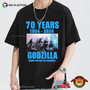 Godzilla 70th Anniversary 1954-2024 Thank You For The Memories T-shirt