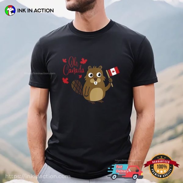 Happy Canada Day Funny Canadian Groundhog T-Shirt