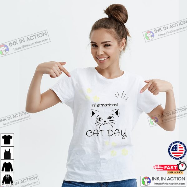 International Cat Day Kitten Face T-shirt