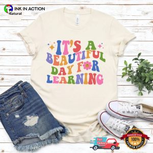 It's A Beautiful Day For Learning Groovy Comfort Colors T shirt 1