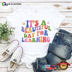 It's A Beautiful Day For Learning Groovy Comfort Colors T shirt 2