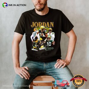 Jordan Love Football Star Collage 90s Style Tee Shirt 3