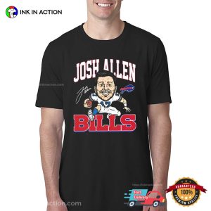 Josh Allen 17 Buffalo Bills Funny Signature T shirt 1