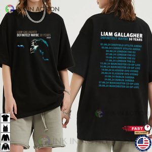 Liam Gallagher Definitely Maybe 30 Years Tour 2024 T Shirt