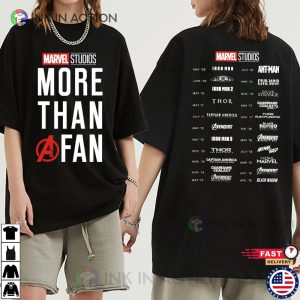 More Than A Fan Marvel Studios MCU List T-shirt