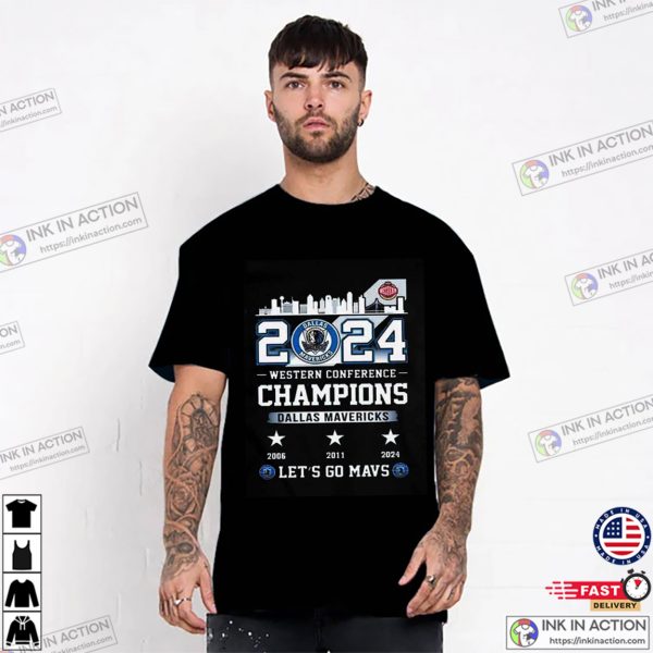 NBA Dallas Mavericks 2024 Western Conference Champions Let’s Go Mavs T-Shirt