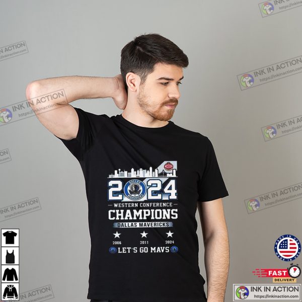 NBA Dallas Mavericks 2024 Western Conference Champions Let’s Go Mavs T-Shirt