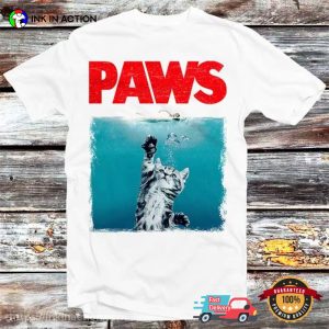 Paws Jaws Cat Funny Kitten T shirt, cat day international Apparel 3