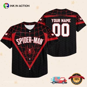 Personalize Spiderman Miles Morales Symbol Jersey, Baseball 2