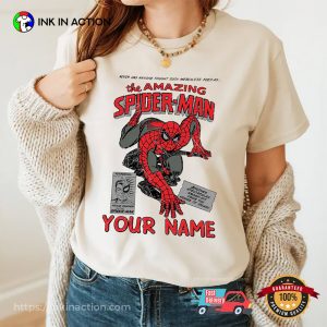 Personalize Vintage Spiderman Classic Unisex T Shirt 2