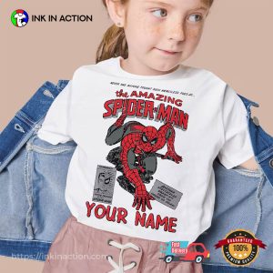 Personalize Vintage Spiderman Classic Unisex T Shirt 4