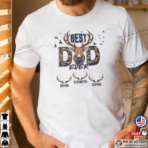 Personalized Best Buckin' Dad T Shirt 2