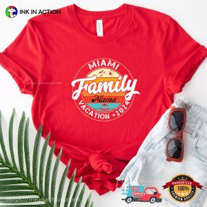 Personalized Text Family Vacation 2024 Vintage Sunset Comfort Colors T shirt 2