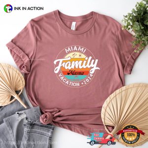 Personalized Text Family Vacation 2024 Vintage Sunset Comfort Colors T shirt 3