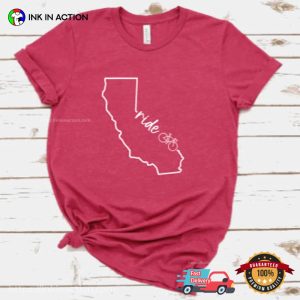 Personalized Your State Ride Comfort Colors Bicycle T-shirt