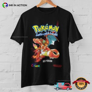 Pokemon Red Version Art Graphic T-shirt