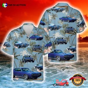 Pontiac GTO 1969 Blue Hawaiian Shirt