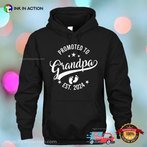 Promoted To Grandpa Est 2024 Fathers Day New Grandpa T shirt 3