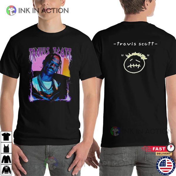 Rapper Travis Scott Vintage Hip Hop Style Graphic Tee