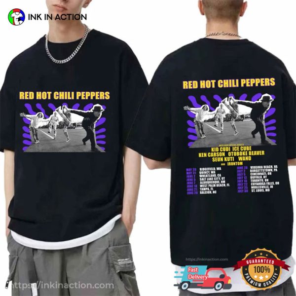 Red Hot Chili Peppers 2024 Unlimited Love Tour 2 Sided Shirt