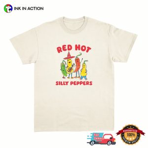 Red Hot Silly Peppers Funny Art T-shirt