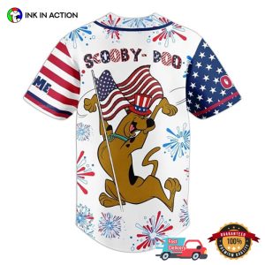 Red White And Blue And Always Scooby Doo USA Independence Day Baseball Jersey