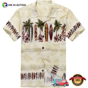 Surfboard Tropical Beach Classic Hawaiian T-shirt