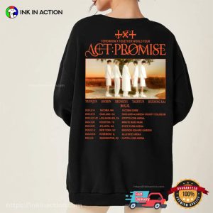TOMORROW X TOGETHER World Tour 2024 Act Promise Tour Schedules 2 Sided T shirt 1