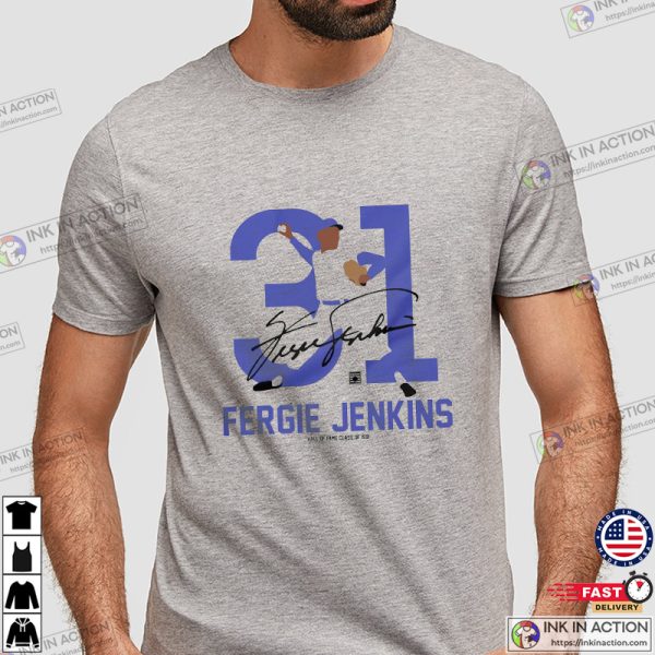 Teambrown Fergie Jenkins Baseball Hall Of Fame Member 31 T-shirt