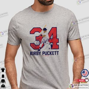 Teambrown Kirby Puckett Baseball Hall of Fame Member 34 T-Shirt 1