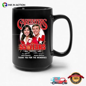 The Carpenters 55 Years 1969-2024 Thank You For The Memories Signatures Mug