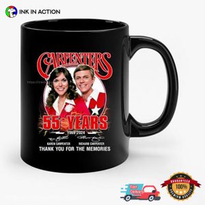 The Carpenters 55 Years 1969 2024 Thank You For The Memories Signatures Mug 3