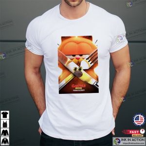 The Garfield Movie Poster Deadpool And Wolverine Style T-shirt